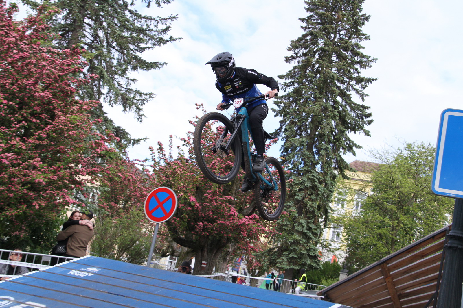 Colorful paint swirls